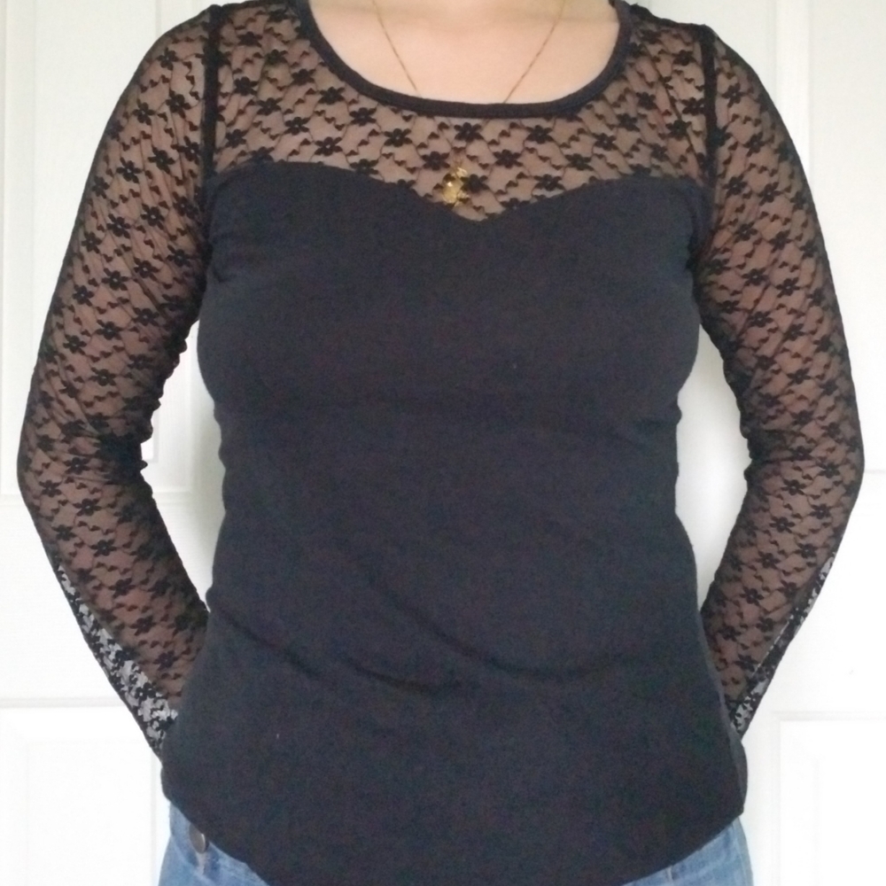 Lace Sleeved Long Sleeve